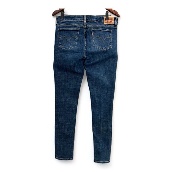 Levi's 711 Skinny Jeans Women 30 (31x29.5 Actual) Blue Mid Rise Medium Wash - Picture 2 of 13